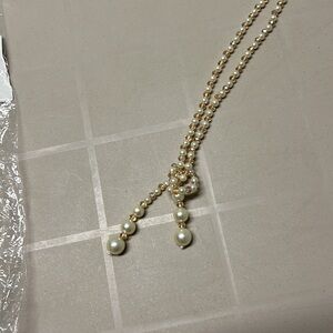 New Amrita Singh White Lena Tassal Necklace